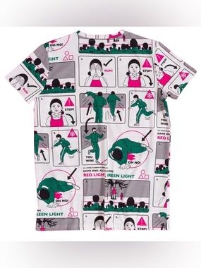 Netflix Squid Game x Cakeworthy Unisex Graphic Tee Short Sleeve Sz Large/grande